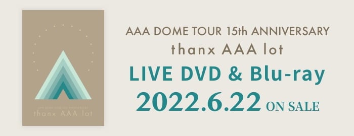 thanx AAA lot LIVE DVD和蓝光 2022.6.22 发售
